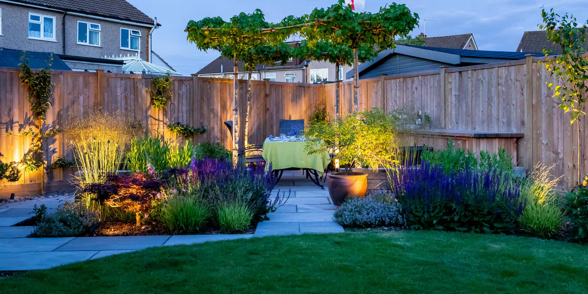 Beautiful landscaped garden